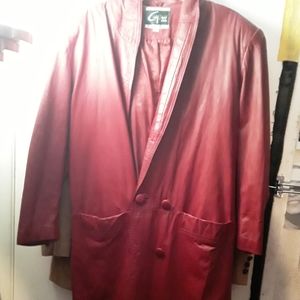 Leather womens trench coat